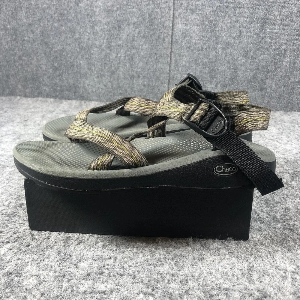 Chaco Flip Sandals Mens 12‎ Taupe Adjustable Thong Hiking Outdoor Comfort